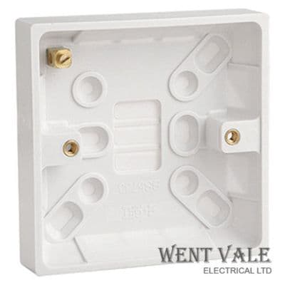 Newlec White Moulded - NL8385/116 - 16mm Deep Surface Single Switch Box/Patress New