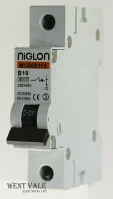 Niglon - MCB6B110 - 10a Type B Single Pole MCB Used