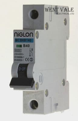 Niglon - MCB6B140 - 40a Type B Single Pole MCB - Unused