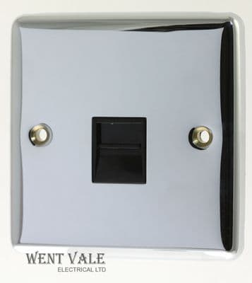 One Electrical Contractor  CP1011  1g Master Telephone Socket in Polished Chrome