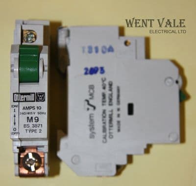 Ottermill System T - T210A1P - 10a Type 2 Single Pole MCB Used
