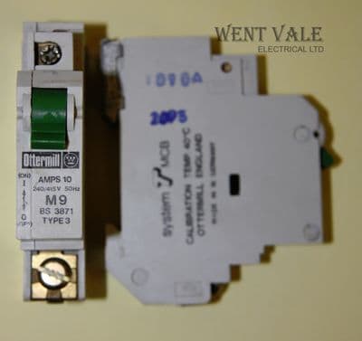 Ottermill System T - T3101P - 10a Type 3 Single Pole MCB Unused
