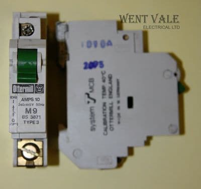 Ottermill System T - T3101P - 10a Type 3 Single Pole MCB Used