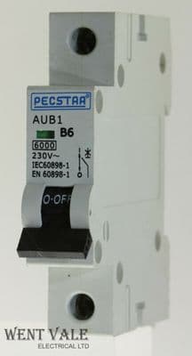 Pecstar - AUB1 B6 - 6a Type B Single Pole MCB Used