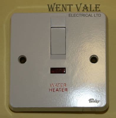 Prime Line/Tenby S201LWH/PL - 20a Double Pole Switch Marked Water Heater Un-used