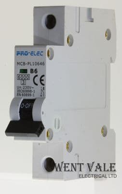 Pro-Elec - PL10646  -  6a Type B Single Pole MCB Used