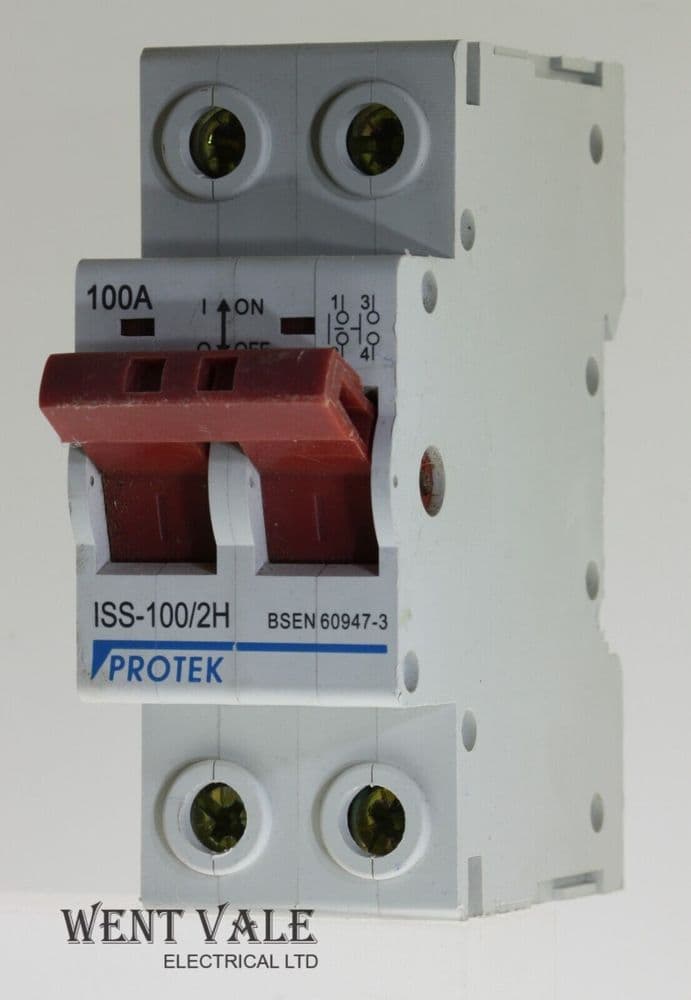 Protek ISS-100/2H - 100a Double Pole Switch Disconnector Used