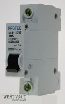 Protek - MCB-110/2B - 10 Type B Single Pole MCB Unused