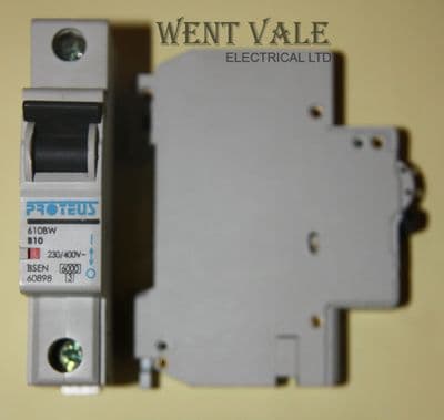 Proteus 610BW - 10a Type B Single Pole MCB Used