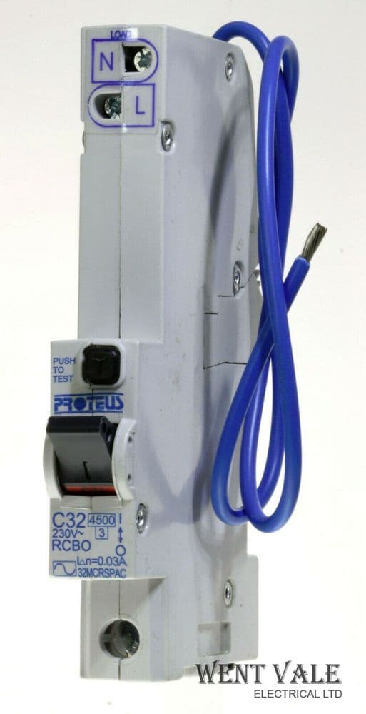 Proteus Geyer - 32MCRSP - 32a 30mA Type C Single Pole RCBO Unused