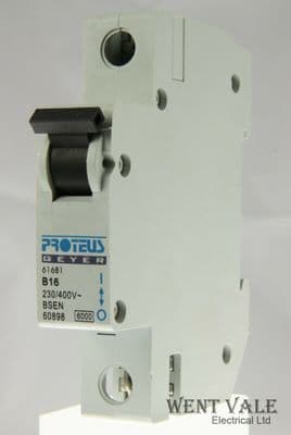 Proteus Geyer - 616B1 - 16a Type B Single Pole MCB Used