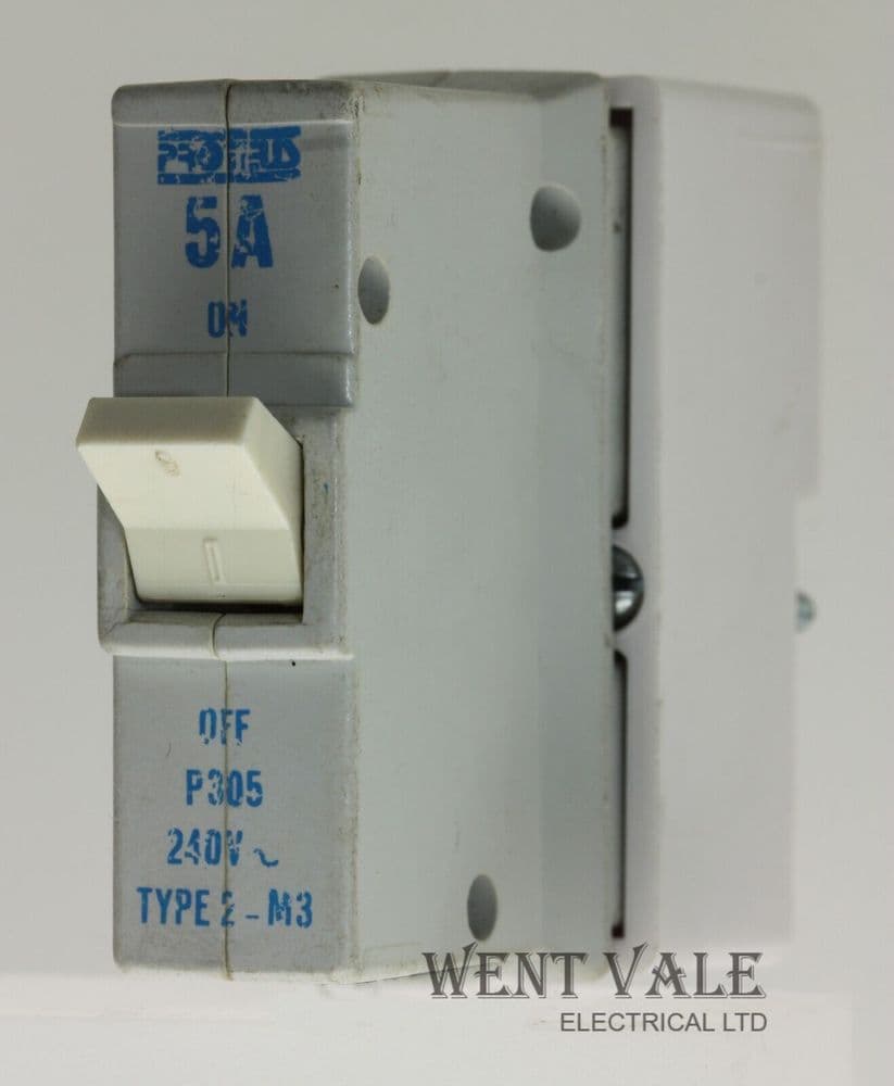 Proteus P305 - 5a Type 2 Plug-in Single Pole MCB Used