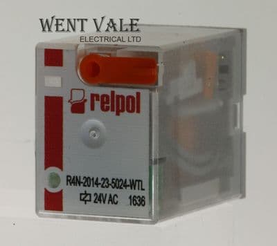 Relpol R4N - 2014-23-5024-WTL  7A 230Vac 14 Pin Industrial 4PDT Relay 24vac Coil