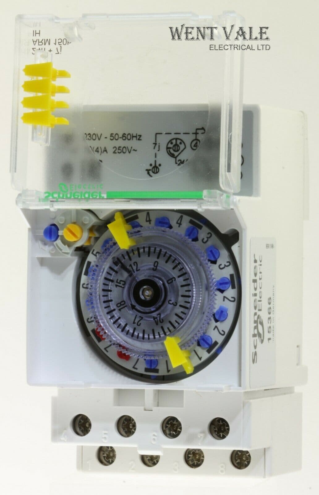 Schneider Acti 9 - 15366 - IH 1P - 24 Hour 7 Day 16a Mechanical Time Switch