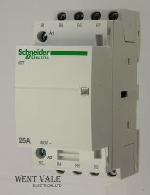Schneider Acti 9 - A9C20837 - iCT Four Pole 25a NC Contactor 240v Coil New