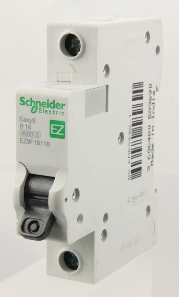 Schneider Easy 9 - EZ9F16116 - 16a Type B Single Pole MCB Used