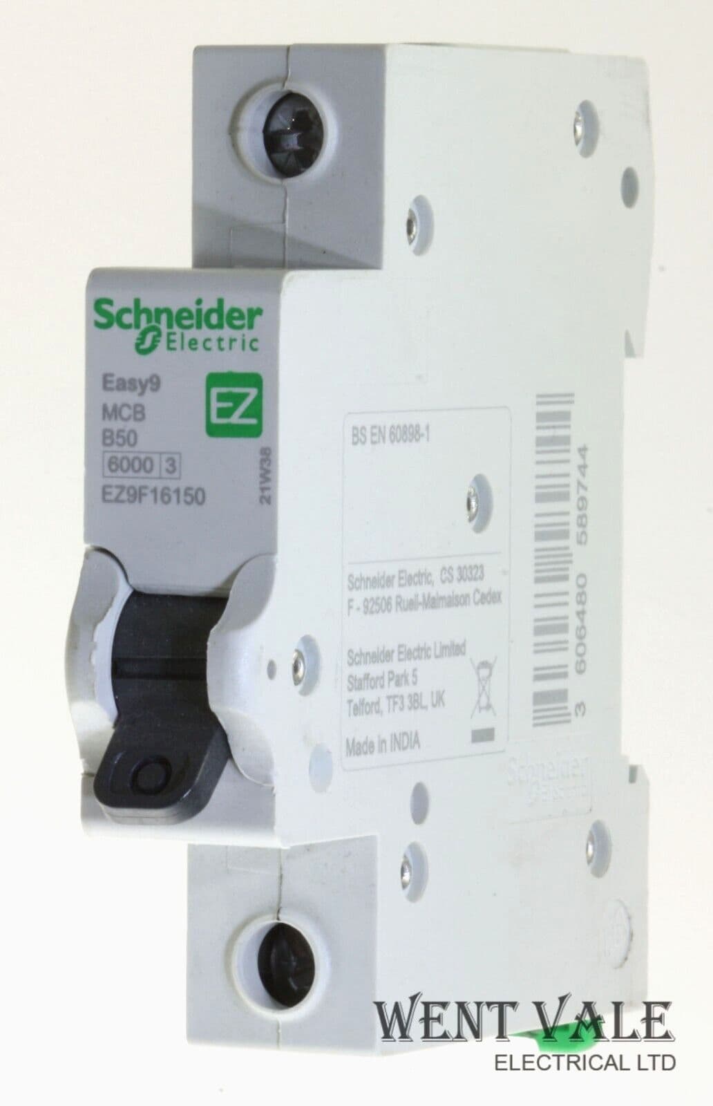 Schneider Easy 9 - EZ9F16150 - 50a Type B Single Pole MCB Unused
