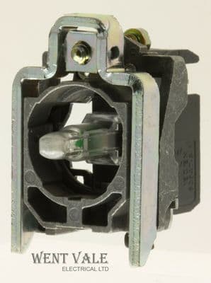 Schneider Harmony ZB4 BVG34 - Green Light Block with Integral Body/Fixing Collar