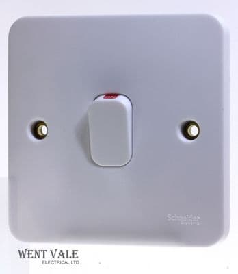 Schneider Lisse Moulded Range - GGBL2011 - 20a Double Pole Switch With Neon
