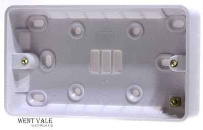 Schneider Lisse Moulded Range - GGBL9225 - 2 Gang 25mm Deep Surface Socket Box