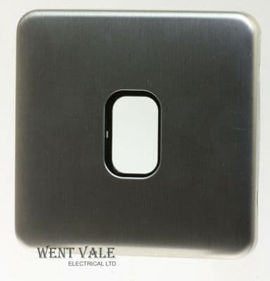 Schneider Lisse Screwless Deco Range - GGBL01GBSS - 1 Mod Grid Plate + Frame