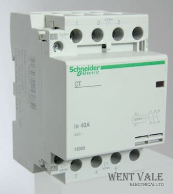Schneider Multi 9 - 15383 - CT Three Pole 40a NO Contactor 240v Coil Un-used