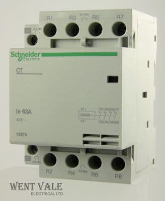 Schneider Multi 9 - 15974 - CT Four Pole 63a NC Contactor 240v Coil New in Boxes