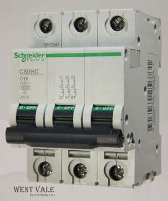 Schneider - Multi 9 - 25673 - C60HC316 - 16a Type C Triple Pole MCB New
