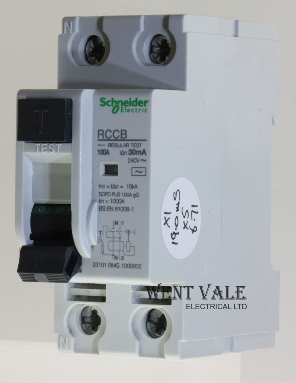 Schneider Multi 9 - RMG1000302-23101 - 100A 30mA Double Pole Class AC ...