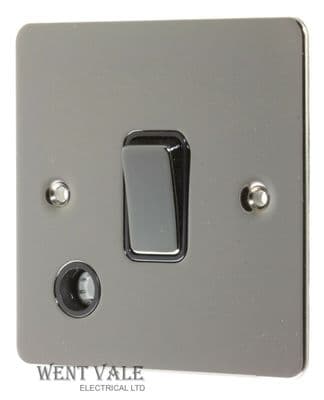 Schneider Ultimate Flat Plate - GU2213BBN - 20a Double Pole Switch + Flex Outlet