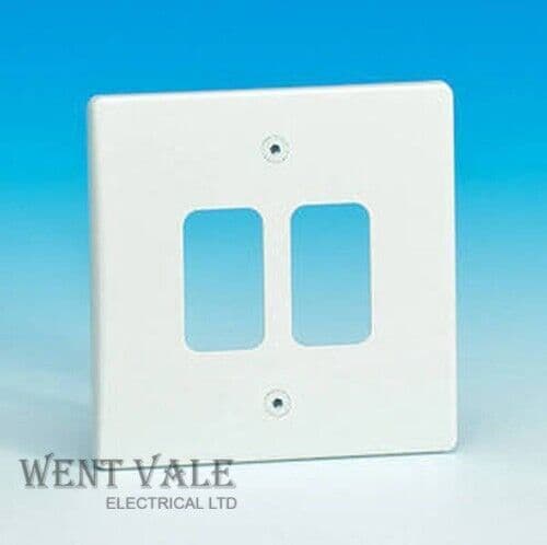 Schneider Ultimate Grid - GUG02G - 2 Module Grid Switch Front Plate and ...
