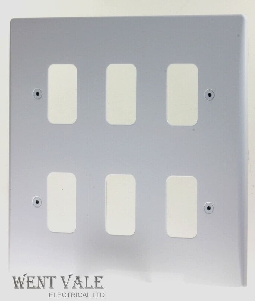 Schneider Ultimate Grid - GUG06G - Six Module Grid Switch Front Plate ...