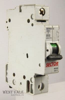 Sector - Series E SE32B-648117 - 32a Type B Single Pole MCB Used