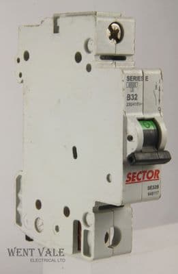 Sector Series E - SE32B-648117 - 32a Type B Single Pole MCB Used