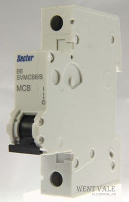 Sector SVMCB6/B - 6a Type B Single Pole MCB Latest Style New