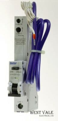 Sector - SVRCBO40/C - 40a 30mA Type C Single Pole RCBO Latest Style Unused
