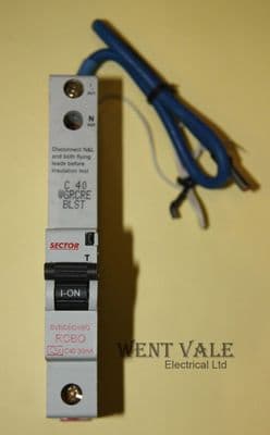 Sector SVRCBO40/C - 40a 30mA Type C Single Pole RCBO Un-used
