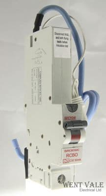Sector SVRCBO50/C - 50a 30mA Type C Single Pole RCBO Un-used in box
