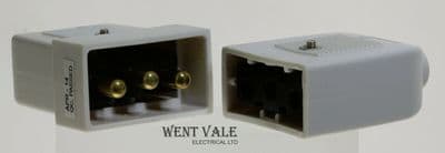 Selectric - LG9199 - 10a (2400w) 3 Pin Flex/Appliance Connector Plug and Socket
