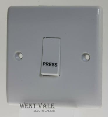 Selectric Smooth - SSL506 - 10a Push to |Make Plate Switch Marked 