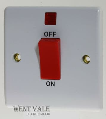 Selectric Smooth - SSL517 - 45a Double Pole Control Switch with Neon