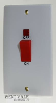 Selectric Smooth - SSL518 - 45a Double Pole Control Switch with Neon