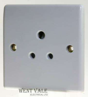 Selectric Smooth - SSL528 - 5a Single Unswitched Round Pin Socket