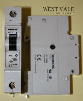Siemens N System - 5SX2 1D02 - 2a Type D Single Pole MCB Used
