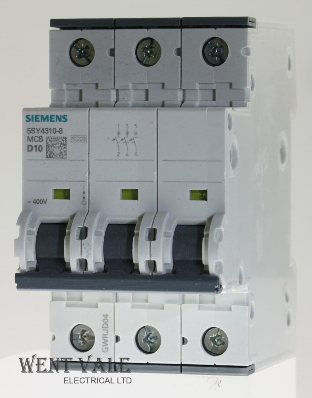 Siemens Sentron - 5SY4310-8 - 10a Type D Triple Pole MCB