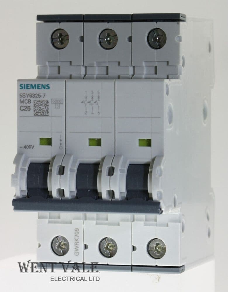 Siemens Sentron - 5SY6325-7 - 25a Type C Triple Pole MCB