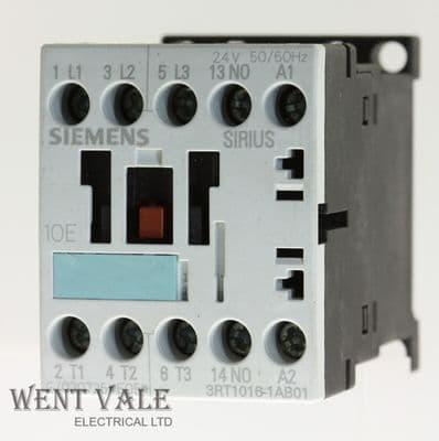 Siemens Sirius - 3RT1016-1AB01 - 9a 3 Pole Contactor with 1NO Contact 24vac Coil