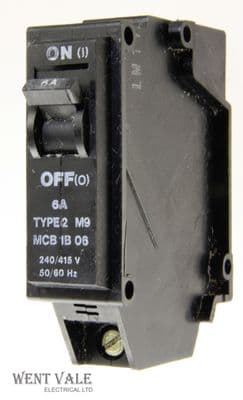 Simplex MCB 1B 06 - 6a Single Pole Type 2 MCB Used