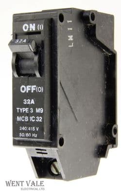 Simplex MCB 1C 32 - 32a Single Pole Type C MCB Used