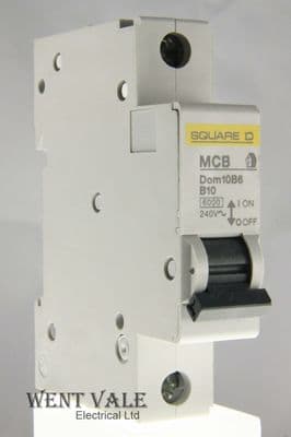 Square D - Domae - DOM10B6 10a Type B Single Pole MCB Unused